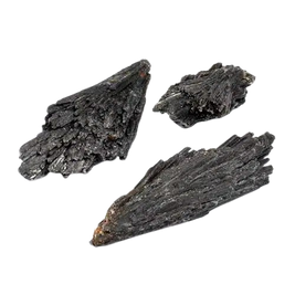 Pedra natural em bruto Cianita Negra ou Vassoura de Bruxa 30 a 40mm